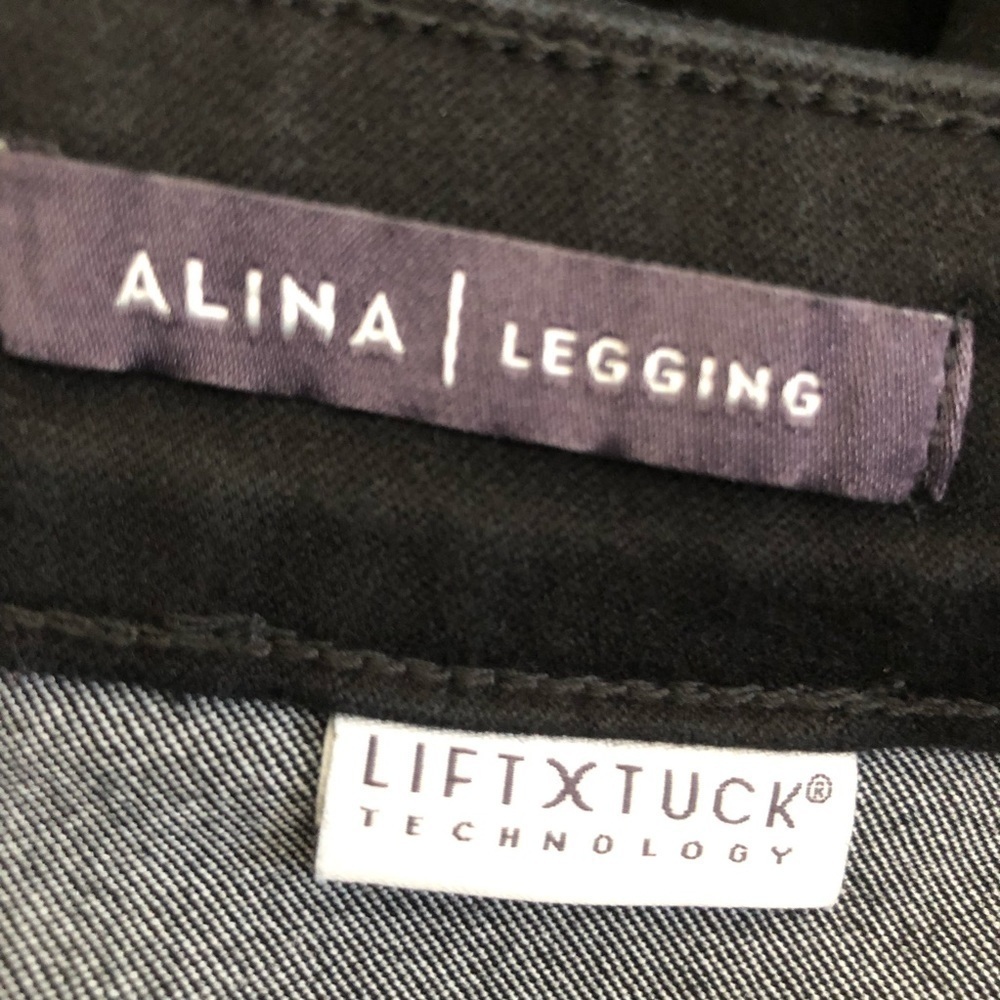 NYDJ Alina Legging Liftxtuck Black 8 Long - Picture 3 of 14
